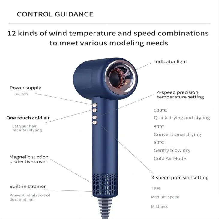Digitaalse temperatuuriregulaatoriga föön
